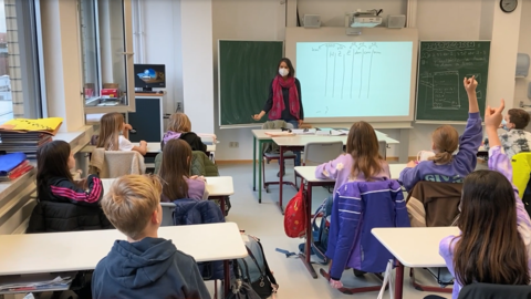 Katrin Aurich beim Unterricht