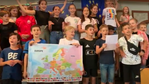 Schüler und Schülerinnen der Albert Schweitzer Schule in Offenbach