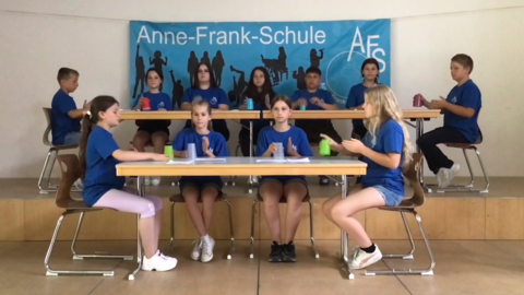 Schüler und Schülerinnen der Anne Frank Schule in Fritzlar