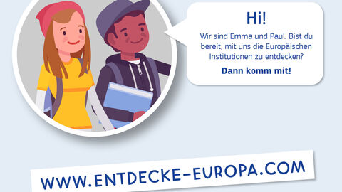 Visualisierung Webplattform "Entdecke Europa"