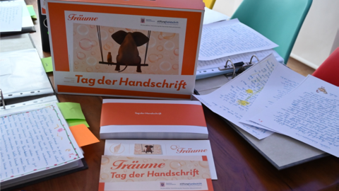 Die Schreibbox für die teilnehmenden Schulklassen