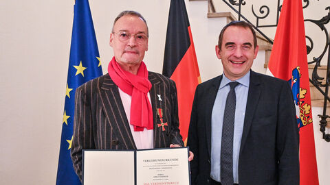 Adrian Hubert Koerfer und Kultusminister Lorz 