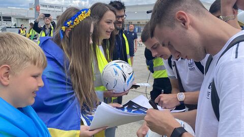Begrüßung ukrainische Nationalmannschaft Begrüßung ukrainische Nationalmannschaft